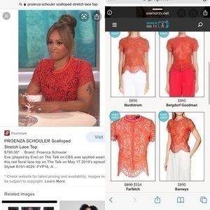 KEEPING 🚫 🆕 Proenza Schouler $890 Stretch Lace Scalloped Top